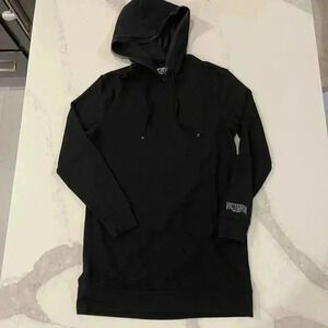 Victoria Sport Victoria's Secret Black Hooded Open Back Gym Cover Dress Women XS